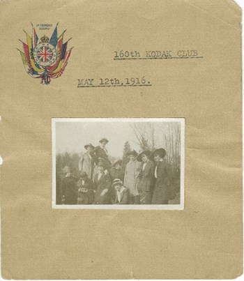 160th Kodak Club Programme, 1916, cover